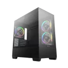 DeepCool Számítógépház - CG380 3F (fekete, ablakos, 3x12cm A-RGB, BTF, mATX, 2xUSB3.0, 1xUSB2.0)