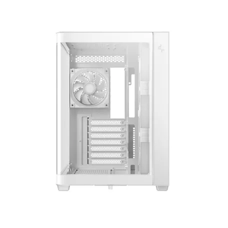 DeepCool Számítógépház - CG530U 4F WH (fehér, ablakos, 4x12cm A-RGB, BTF, ATX, 2xUSB3.0, 1xUSB2.0)