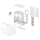 DeepCool Számítógépház - CG530U 4F WH (fehér, ablakos, 4x12cm A-RGB, BTF, ATX, 2xUSB3.0, 1xUSB2.0)