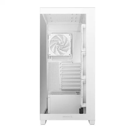 DeepCool Számítógépház - CG580 4F WH (fehér, ablakos, 4x12cm A-RGB, BTF, ATX, 2xUSB3.0, 1xUSB2.0)