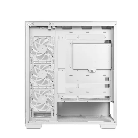 DeepCool Számítógépház - CG580 4F WH (fehér, ablakos, 4x12cm A-RGB, BTF, ATX, 2xUSB3.0, 1xUSB2.0)