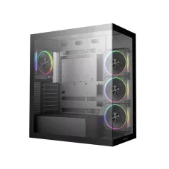   DeepCool Számítógépház - CG580 4F V2 (fekete, ablakos, 4x12cm A-RGB, BTF, ATX, 2xUSB3.0, 1xUSB2.0)