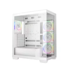   DeepCool Számítógépház - CG580 4F WH V2 (fehér, ablakos, 4x12cm A-RGB, BTF, ATX, 2xUSB3.0, 1xUSB2.0)