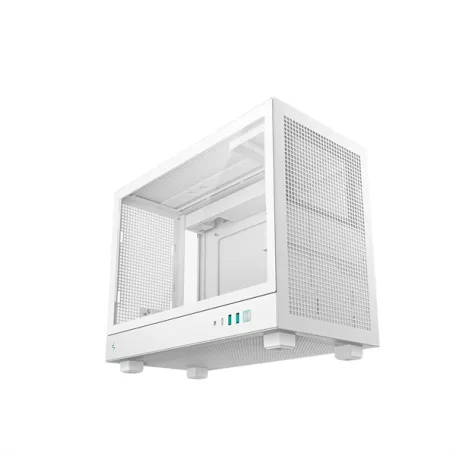 DeepCool Számítógépház - CH160 PLUS WH (mATX, 2xUSB3.0, Type-C, fehér)