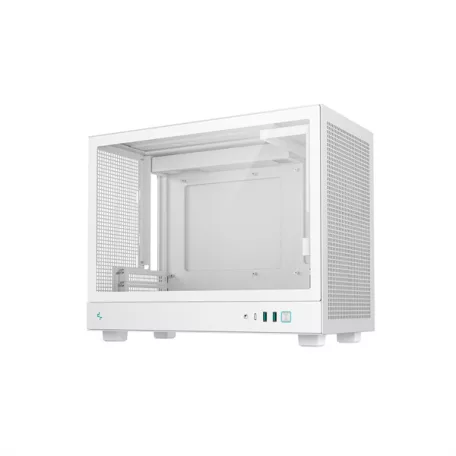 DeepCool Számítógépház - CH160 PLUS WH (mATX, 2xUSB3.0, Type-C, fehér)
