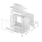 DeepCool Számítógépház - CH160 PLUS WH (mATX, 2xUSB3.0, Type-C, fehér)