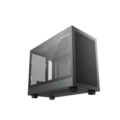   DeepCool Számítógépház - CH160 PLUS (fekete, mATX, 2xUSB3.0, Type-C, fekete)