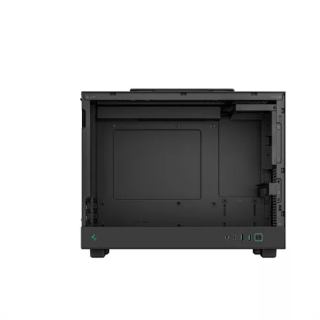 DeepCool Számítógépház - CH160 PLUS (fekete, mATX, 2xUSB3.0, Type-C, fekete)