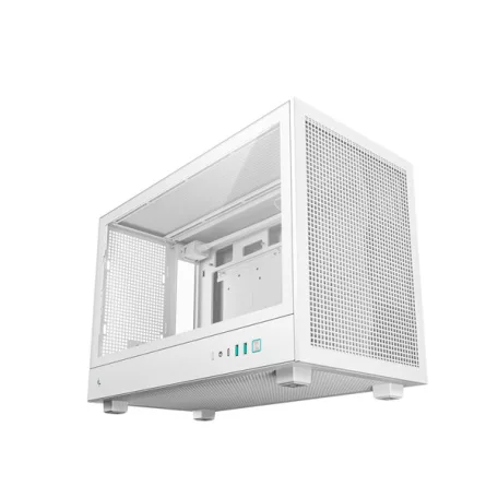 DeepCool Számítógépház - CH260 WH (fekete, Mini-ITX/Micro ATX (BTF), 2xUSB3.0, Type-C, fehér)