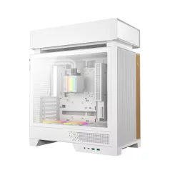   DeepCool Számítógépház - CL6600 WH (fehér, 1x360cm AIO vízhűtés,  2x120mm A-RGB, ATX, 2xUSB3.0, 1xUSB-C)