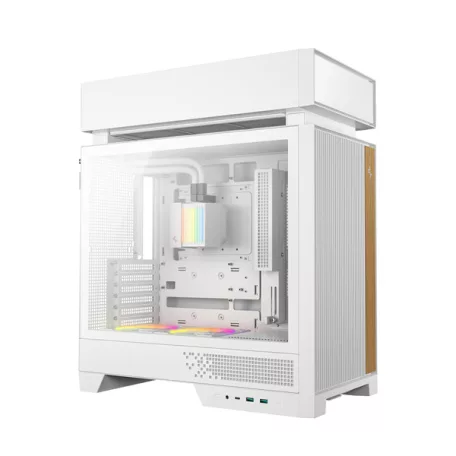 DeepCool Számítógépház - CL6600 WH (fehér, 1x360cm AIO vízhűtés,  2x120mm A-RGB, ATX, 2xUSB3.0, 1xUSB-C)