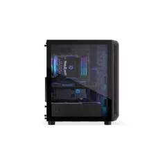   Endorfy Számítógépház - Arx 500 ARGB (ATX /micro ATX/ITX, 1xUSB-C, 2xUSB3.0, 4x14cm LED ventilátor, ablakos, fekete)