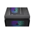 Endorfy Számítógépház - Arx 500 ARGB (ATX /micro ATX/ITX, 1xUSB-C, 2xUSB3.0, 4x14cm LED ventilátor, ablakos, fekete)