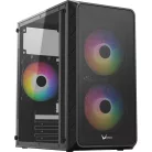 Formula Számítógépház - Air Mesh G4 Black (fekete, ablakos, 1x12cm venti, mATX, 1xUSB3.0, 1xUSB2.0)