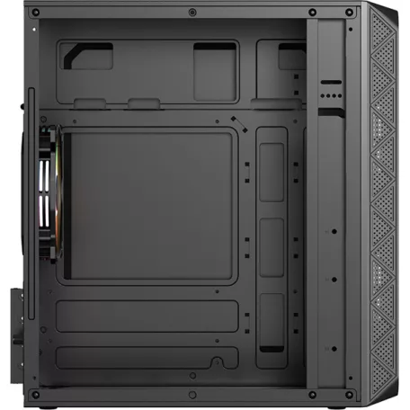 Formula Számítógépház - Air Mesh G4 Black (fekete, ablakos, 1x12cm venti, mATX, 1xUSB3.0, 1xUSB2.0)