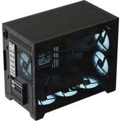   Formula Számítógépház - Air Mesh G6 Black (fekete, ablakos, mATX, 1xUSB3.0, 1xType-C)