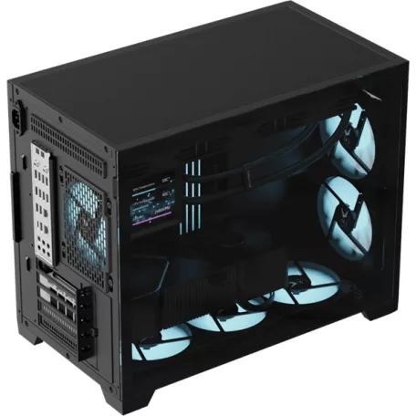 Formula Számítógépház - Air Mesh G6 Black (fekete, ablakos, mATX, 1xUSB3.0, 1xType-C)