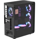 Formula Számítógépház - Air Power G1 Plus Black (fekete, ablakos, 6x12cm venti, mATX, 1xUSB3.0, 1xUSB2.0, 1xType-C)