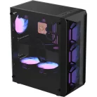 Formula Számítógépház - Air Power G1 Plus Black (fekete, ablakos, 6x12cm venti, mATX, 1xUSB3.0, 1xUSB2.0, 1xType-C)