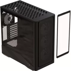   Formula Számítógépház - Air Power G9 Duo PA Black (fekete, ablakos, 4x12cm venti, EATX, 2xUSB3.0, 1xType-C)