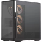 Formula Számítógépház - Crystal U9 PA Black (fekete, ablakos, 4x12cm venti, EATX, 2xUSB3.0, 1xType-C)