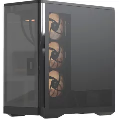   Formula Számítógépház - Crystal U9 PA Black (fekete, ablakos, 4x12cm venti, EATX, 2xUSB3.0, 1xType-C)