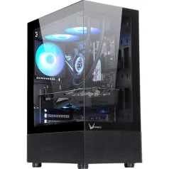   Formula Számítógépház - Crystal Z1+ Black ARGB (fekete, ablakos, ATX, 3x12cm venti, 1xUSB3.0, 1xUSB2.0, 1xType-C)