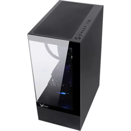 Formula Számítógépház - Crystal Z1+ Black ARGB (fekete, ablakos, ATX, 3x12cm venti, 1xUSB3.0, 1xUSB2.0, 1xType-C)