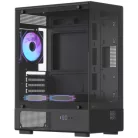 Formula Számítógépház - Crystal Z1CM V2 Black (fekete, ablakos, mATX, 1xUSB2.0, 1xUSB3.0, 1xType-C)
