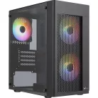 Formula Számítógépház - FG-01M FR (fekete, ablakos, 3x12cm FRGB venti, mATX, 1xUSB3.0, 2xUSB2.0)