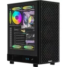 Formula Számítógépház - Mana Dynamic Black (fekete, ablakos, 4x12cm venti, ATX, 2xUSB3.0, 1xType-C)