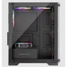 KEEP OUT Számítógépház - XC-201 GLASS (fekete, ablakos, 4x12cm ARGB venti, microATX, 1xUSB2.0, 1xUSB3.0)