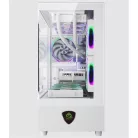 KEEP OUT Számítógépház - XC-301W GLASS (fehér, ablakos, 3x12cm ARGB venti, microATX, 1xUSB2.0, 1xUSB3.0)