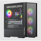 KEEP OUT Számítógépház - XC-805 MESH (fekete, ablakos, 6x12cm ARGB venti, microATX, 2xUSB2.0, 2xUSB3.0)