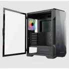 KEEP OUT Számítógépház - XC-901 PRO (fekete, ablakos, 4x12cm ARGB venti, microATX,  1xUSB3.0, 1xType-C)