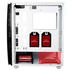   LC-Power Számítógépház - 713W - Bright Sail X (fehér, fehér belső, ablakos, mATX/ATX, 2xUSB-A 3.2, 1xUSB-C 3.2)
