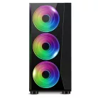 Spirit of Gamer Számítógépház - GHOST III RGB (fekete, ablakos, 4x12cm ventilátor, ATX, mATX, 2xUSB3.0, 1xUSB2.0)