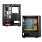 Spirit of Gamer Számítógépház - GHOST III RGB (fekete, ablakos, 4x12cm ventilátor, ATX, mATX, 2xUSB3.0, 1xUSB2.0)