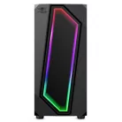 Spirit of Gamer Számítógépház - INFINITY Black (fekete, ablakos, 2x12cm ventilátor, alsó táp,  ATX, 1xUSB3.0, 2xUSB2.0)