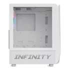 Spirit of Gamer Számítógépház - INFINITY White (fekete, ablakos, 2x12cm ventilátor, alsó táp,  ATX, 1xUSB3.0, 2xUSB2.0)