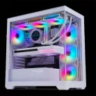 Spirit of Gamer Számítógépház - SPARK Arctic (fehér, ablakos, 6x12cm ventilátor, alsó táp,  ATX, 2xUSB3.0, 1xUSB-C)