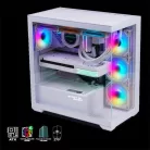 Spirit of Gamer Számítógépház - SPARK Arctic (fehér, ablakos, 6x12cm ventilátor, alsó táp,  ATX, 2xUSB3.0, 1xUSB-C)