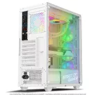 Spirit of Gamer Számítógépház - REBEL NX White (fekete, ablakos, 4x12cm ventilátor, alsó táp,  ATX, 1xUSB3.0, 2xUSB2.0)