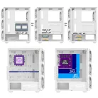 Spirit of Gamer Számítógépház - REBEL NX White (fekete, ablakos, 4x12cm ventilátor, alsó táp,  ATX, 1xUSB3.0, 2xUSB2.0)