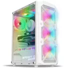Spirit of Gamer Számítógépház - REBEL XT White (fekete, ablakos, 4x12cm ventilátor, alsó táp,  ATX, 1xUSB3.0, 2xUSB2.0)