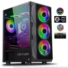 Spirit of Gamer Számítógépház - Rogue VII RGB (fekete, ablakos, 6x12cm ventilátor, alsó táp,  mATX, 1xUSB3.0, 2xUSB2.0)