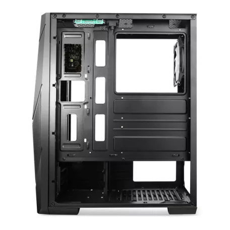 Spirit of Gamer Számítógépház - Rogue V RGB (fekete, ablakos, 2x12cm ventilátor, alsó táp,  ATX, 1xUSB3.0, 2xUSB2.0)