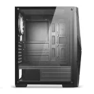 Spirit of Gamer Számítógépház - Rogue V RGB (fekete, ablakos, 2x12cm ventilátor, alsó táp,  ATX, 1xUSB3.0, 2xUSB2.0)