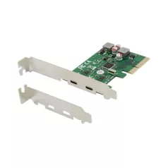   Conceptronic Bővítőkártya - EMRICK08G (PCIe x4 to 2x USB-C 3.2 Gen2, saját tápellátás)