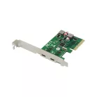 Conceptronic Bővítőkártya - EMRICK08G (PCIe x4 to 2x USB-C 3.2 Gen2, saját tápellátás)